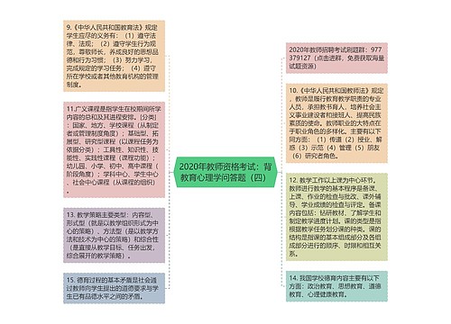 2020年教师资格考试：背教育心理学问答题（四）