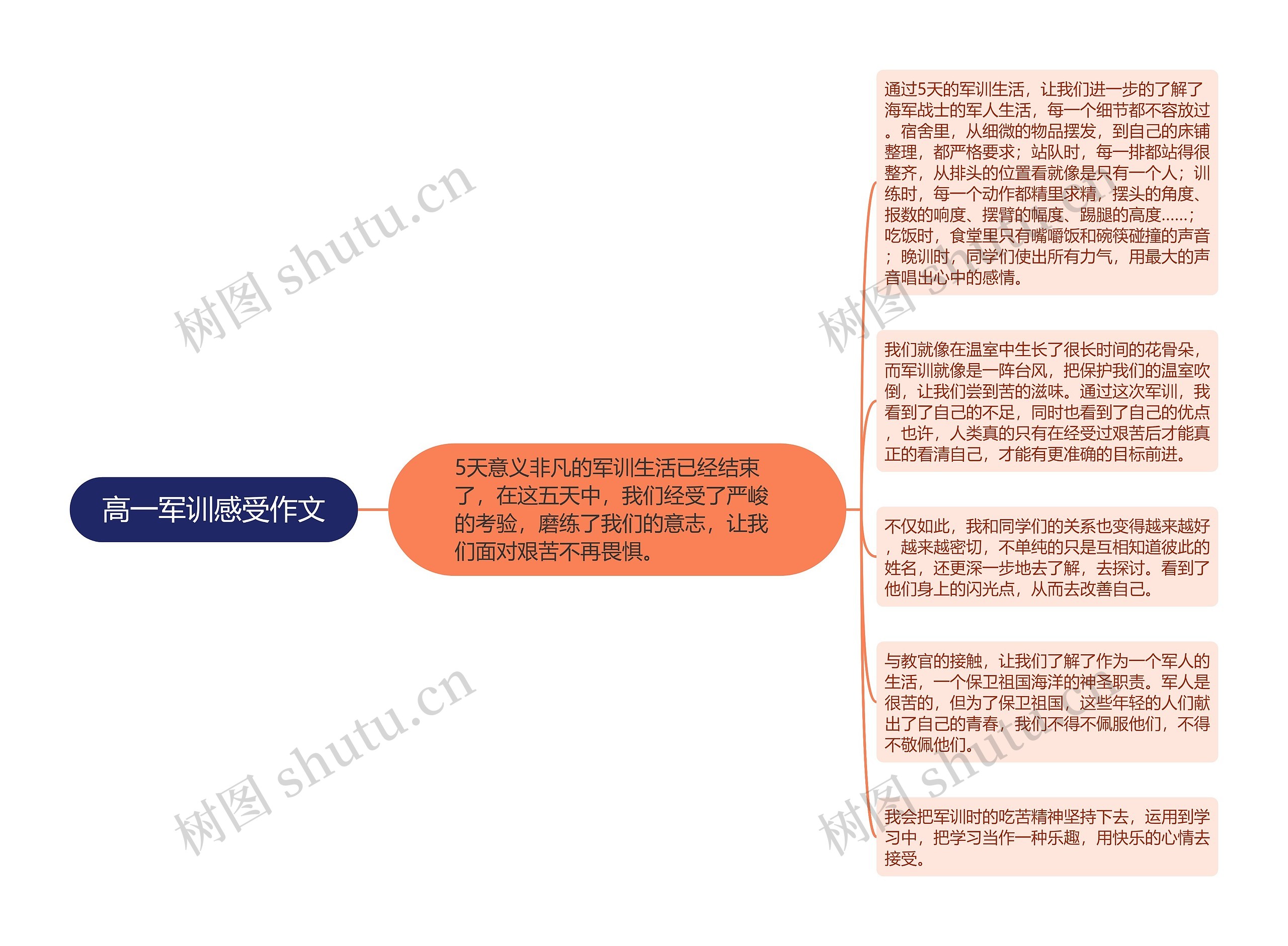 高一军训感受作文