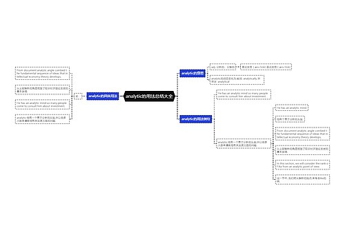 analytic的用法总结大全