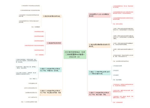 2023教师资格考试：科目二简答题重要考点整理+记忆口诀（2）