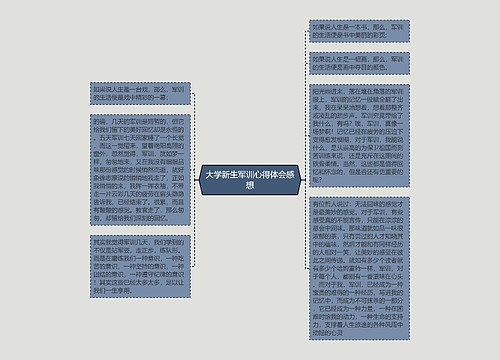 大学新生军训心得体会感想