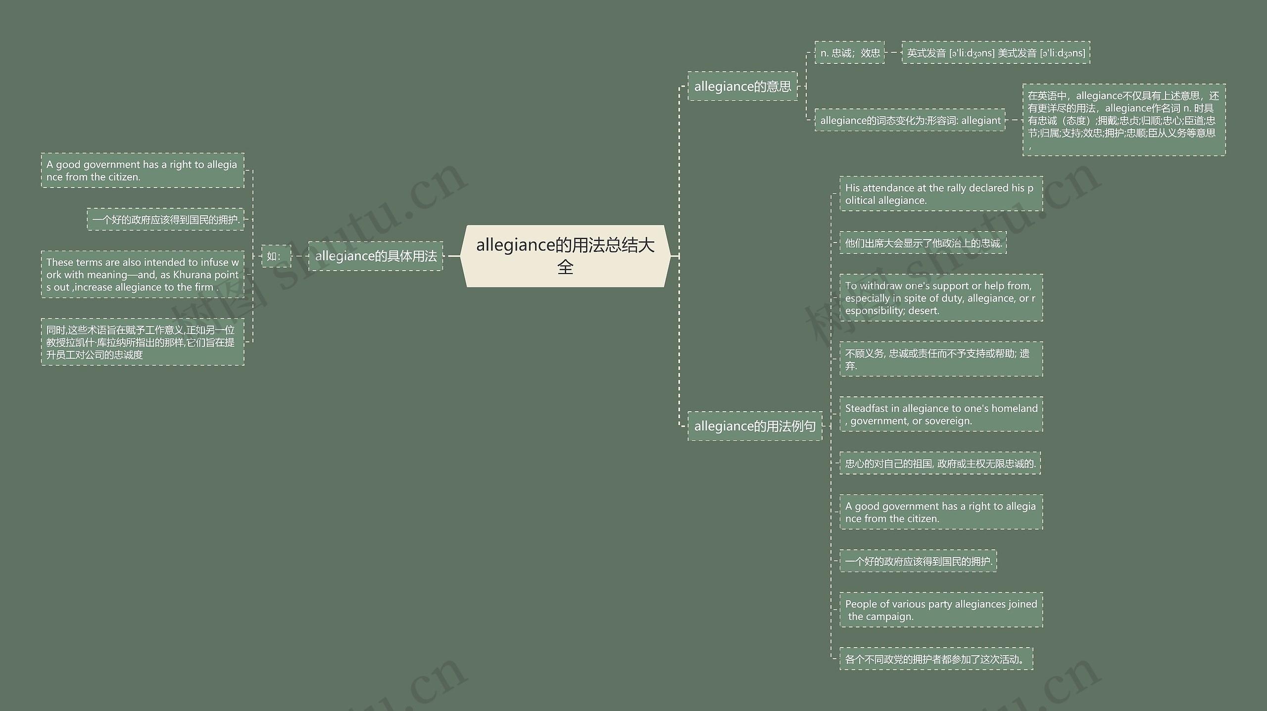 allegiance的用法总结大全