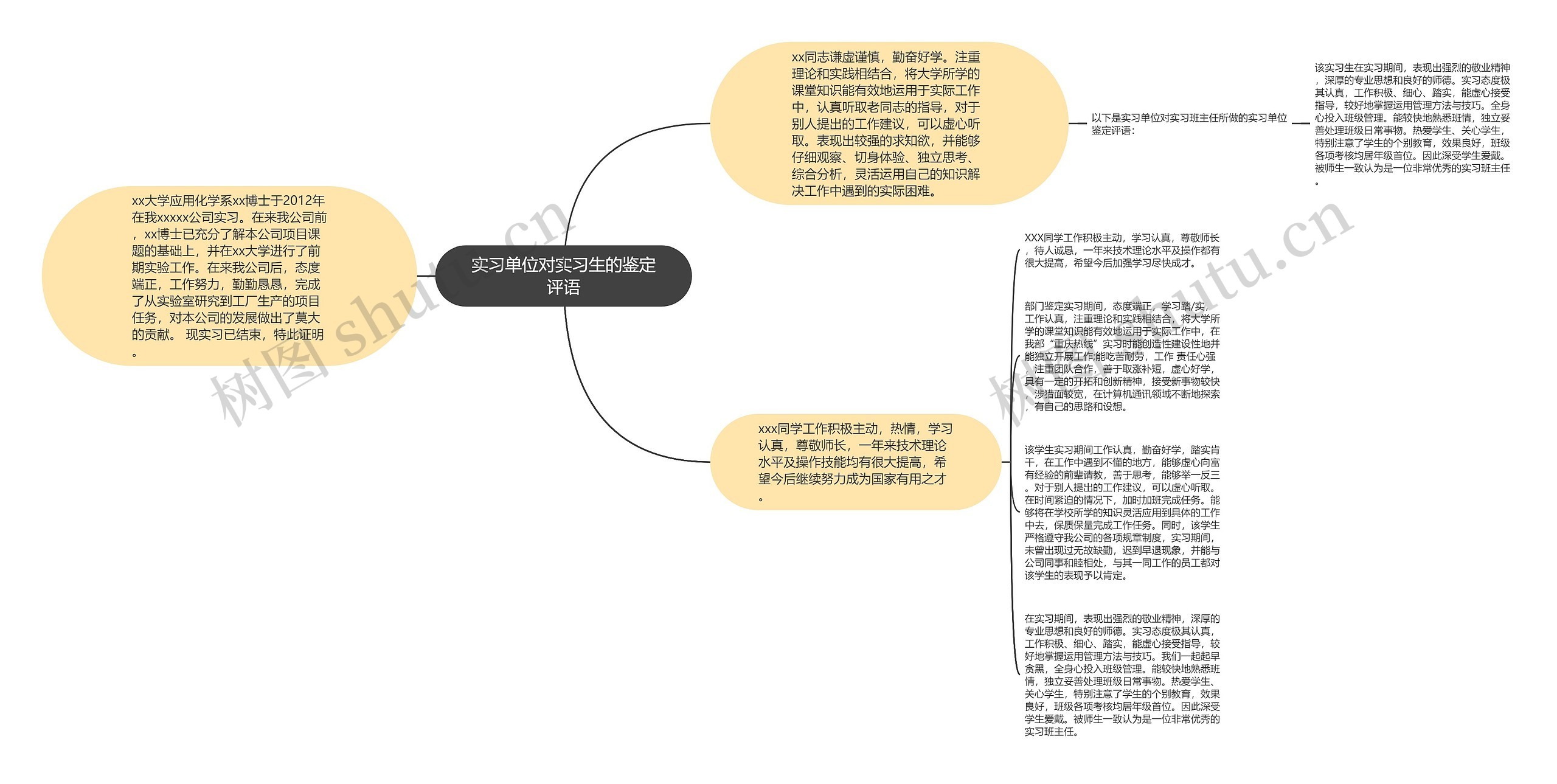 实习单位对实习生的鉴定评语