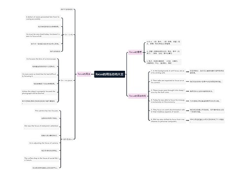 focus的用法总结大全