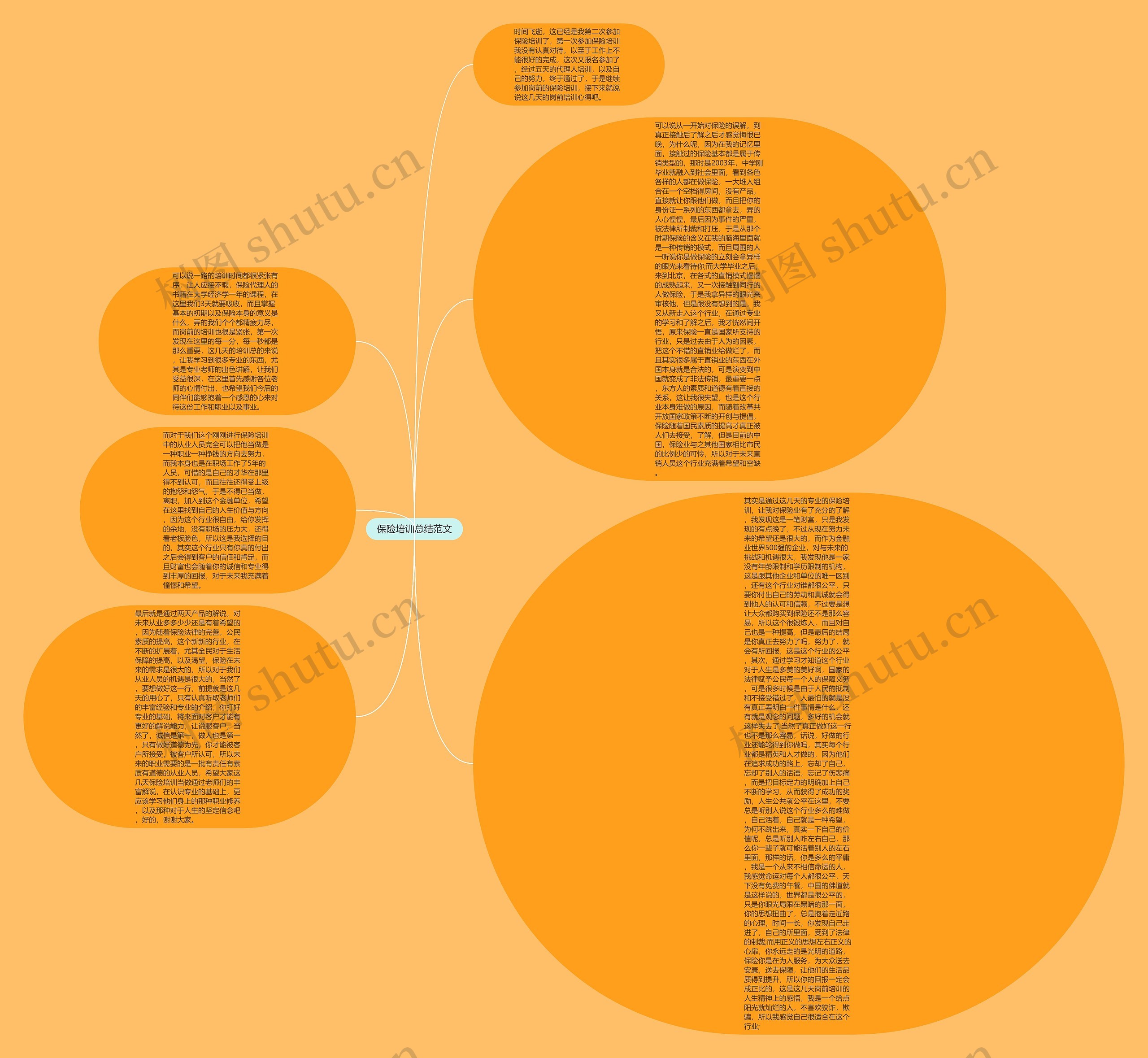 保险培训总结范文思维导图