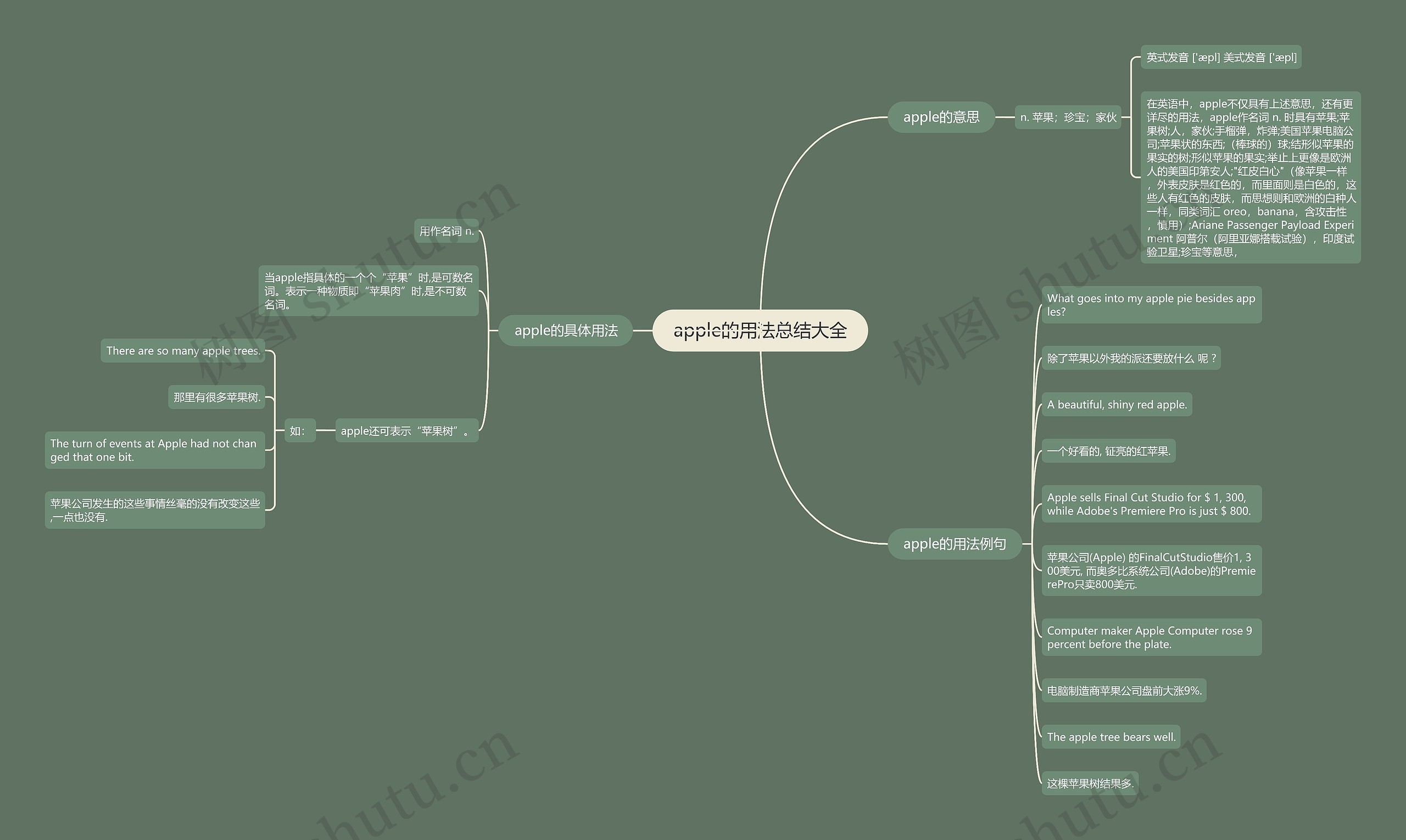 apple的用法总结大全思维导图