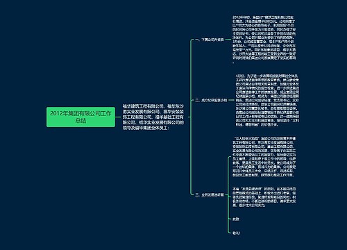 2012年集团有限公司工作总结