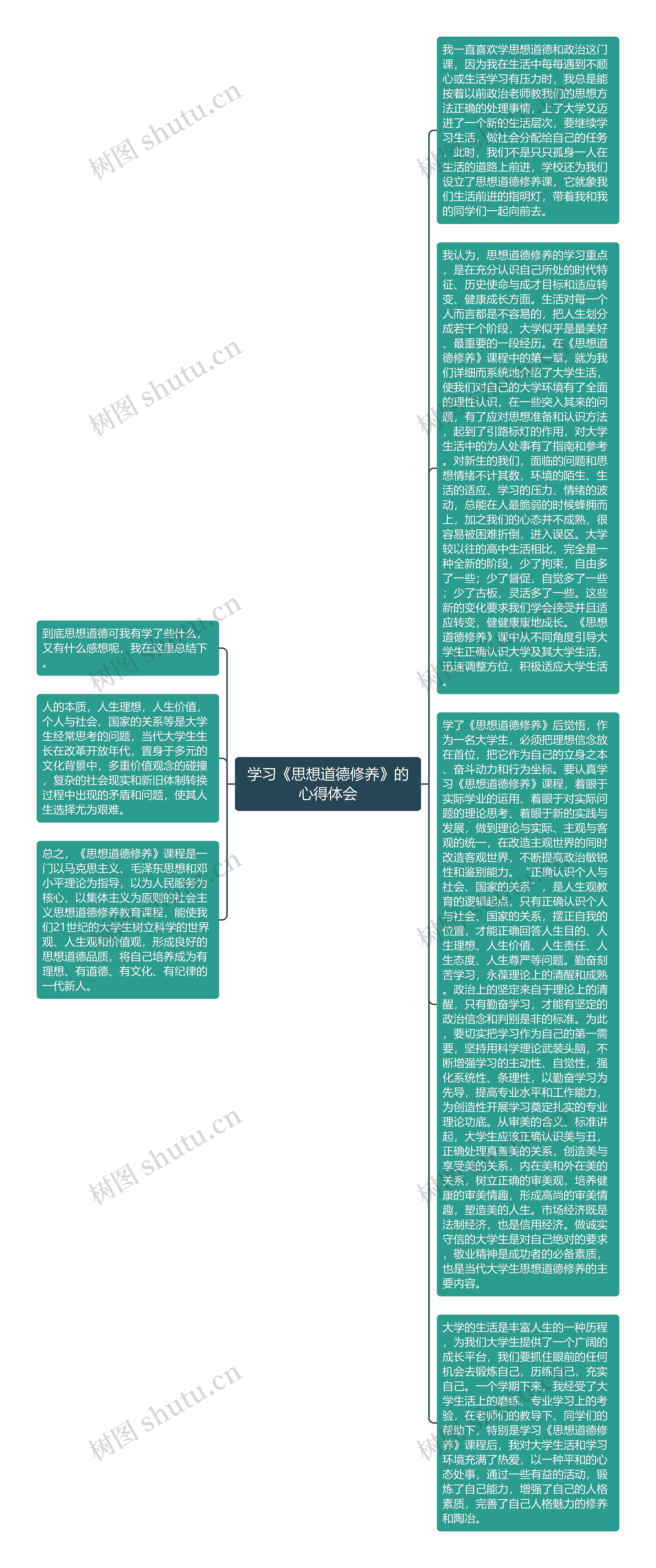 学习《思想道德修养》的心得体会思维导图