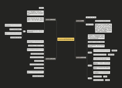 ambition的用法总结大全
