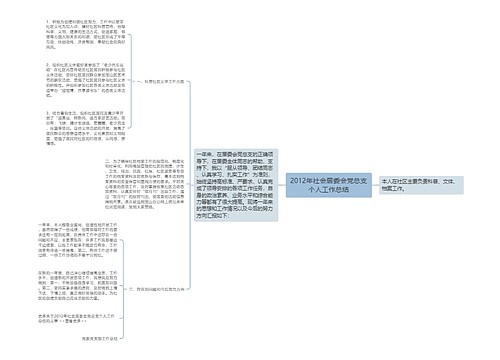 2012年社会居委会党总支个人工作总结