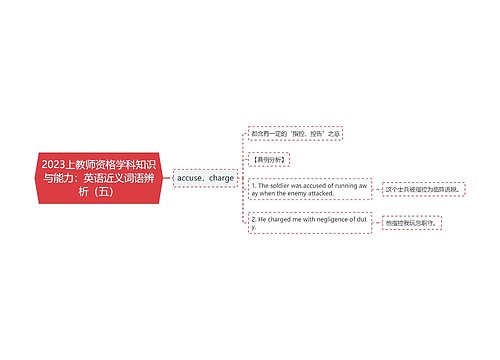 2023上教师资格学科知识与能力：英语近义词语辨析（五）