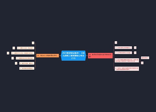 2023教资笔试备考：【幼儿保教】简答题核心考点（13）