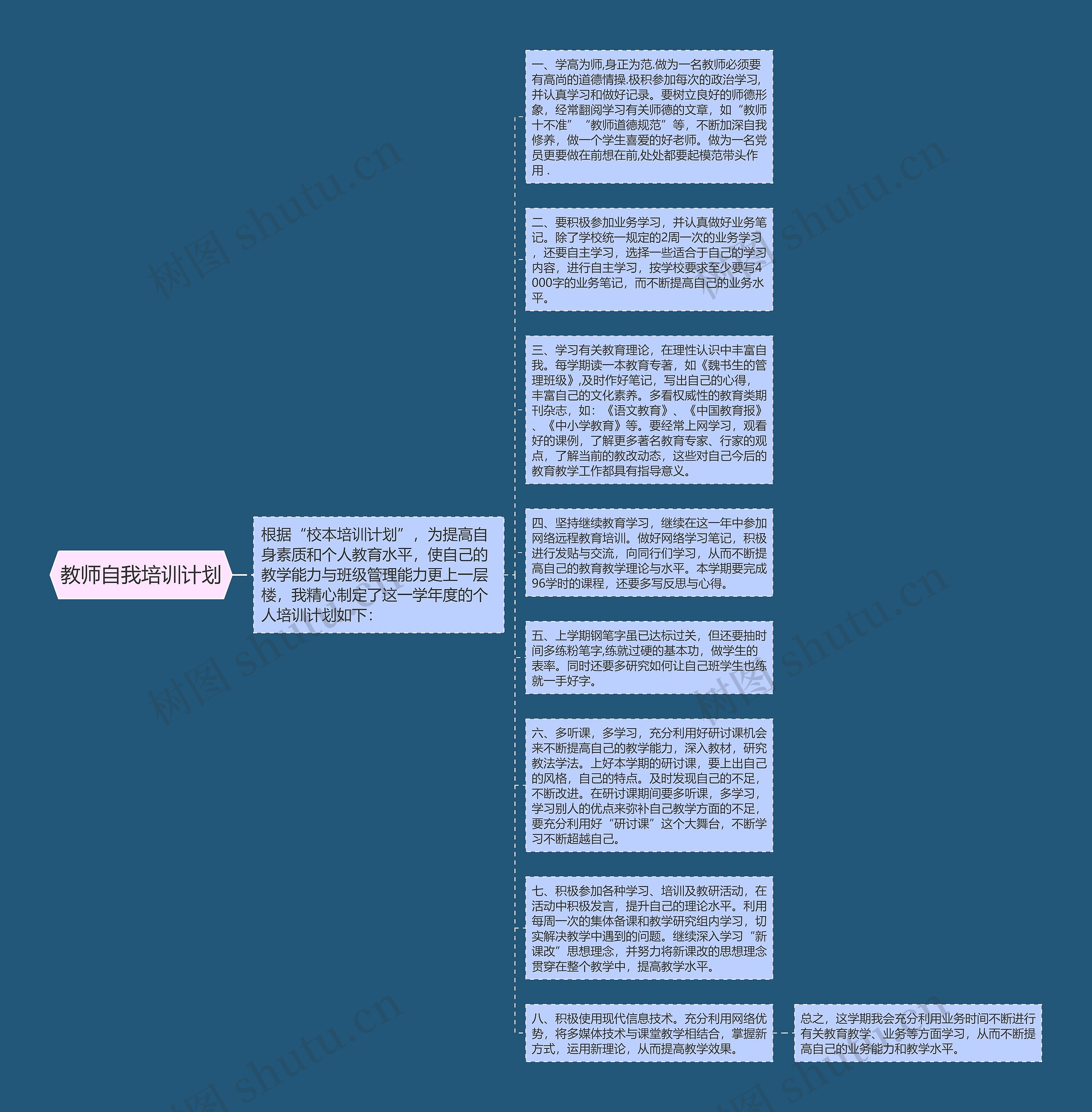 教师自我培训计划