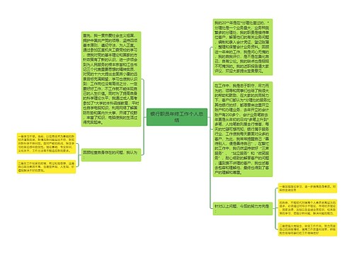 银行职员年终工作个人总结