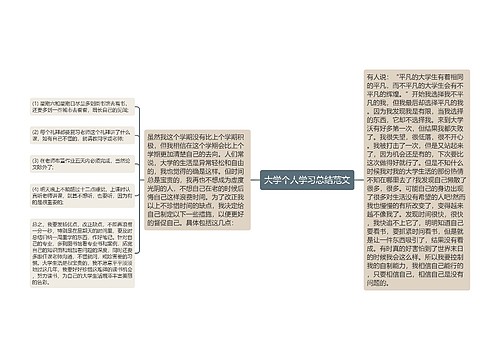 大学个人学习总结范文