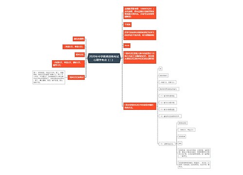 2020年中学教师资格考试心理学考点（二）