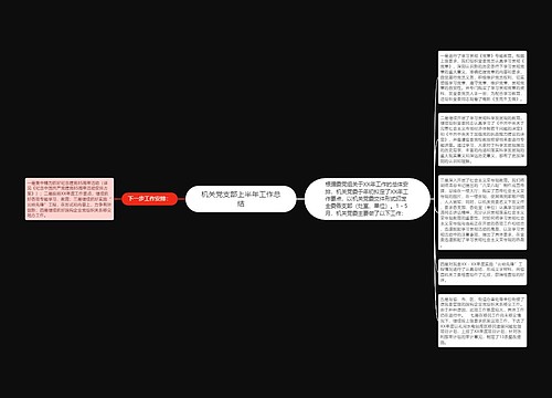 机关党支部上半年工作总结