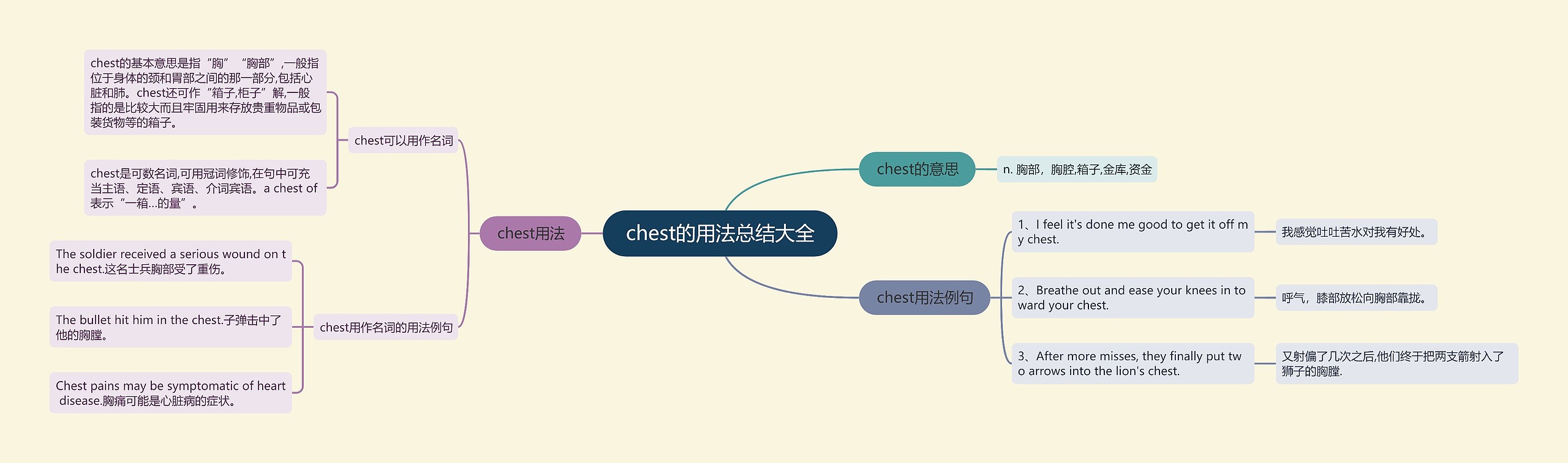 chest的用法总结大全思维导图