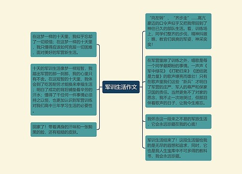 军训生活作文