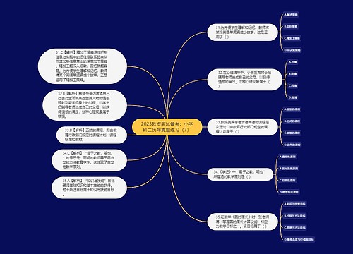 2023教资笔试备考：小学科二历年真题练习（7）