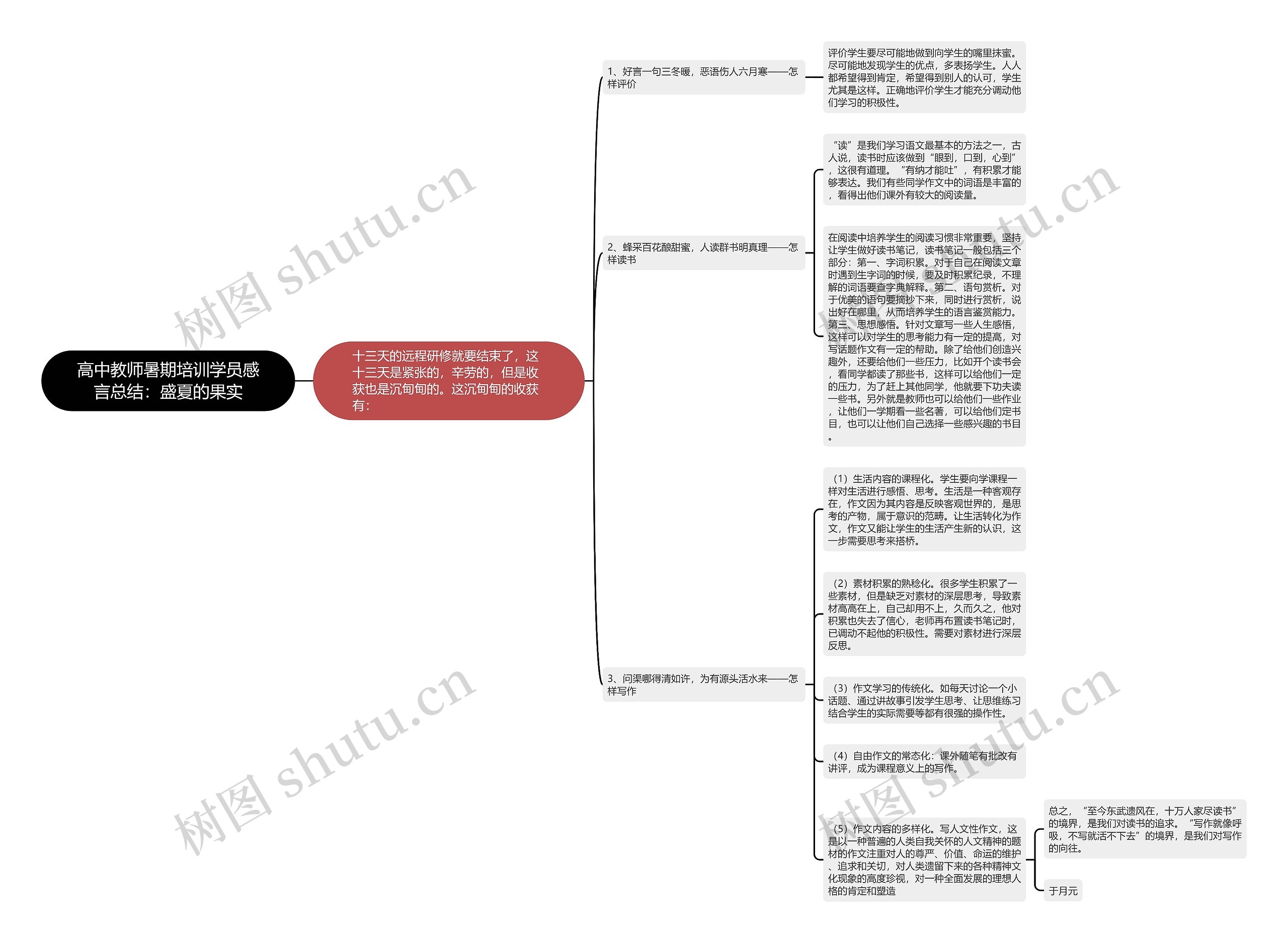 高中教师暑期培训学员感言总结：盛夏的果实