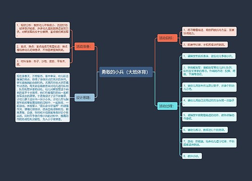 勇敢的小兵（大班体育）