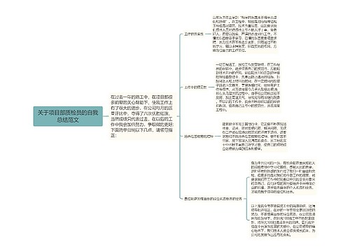 关于项目部质检员的自我总结范文