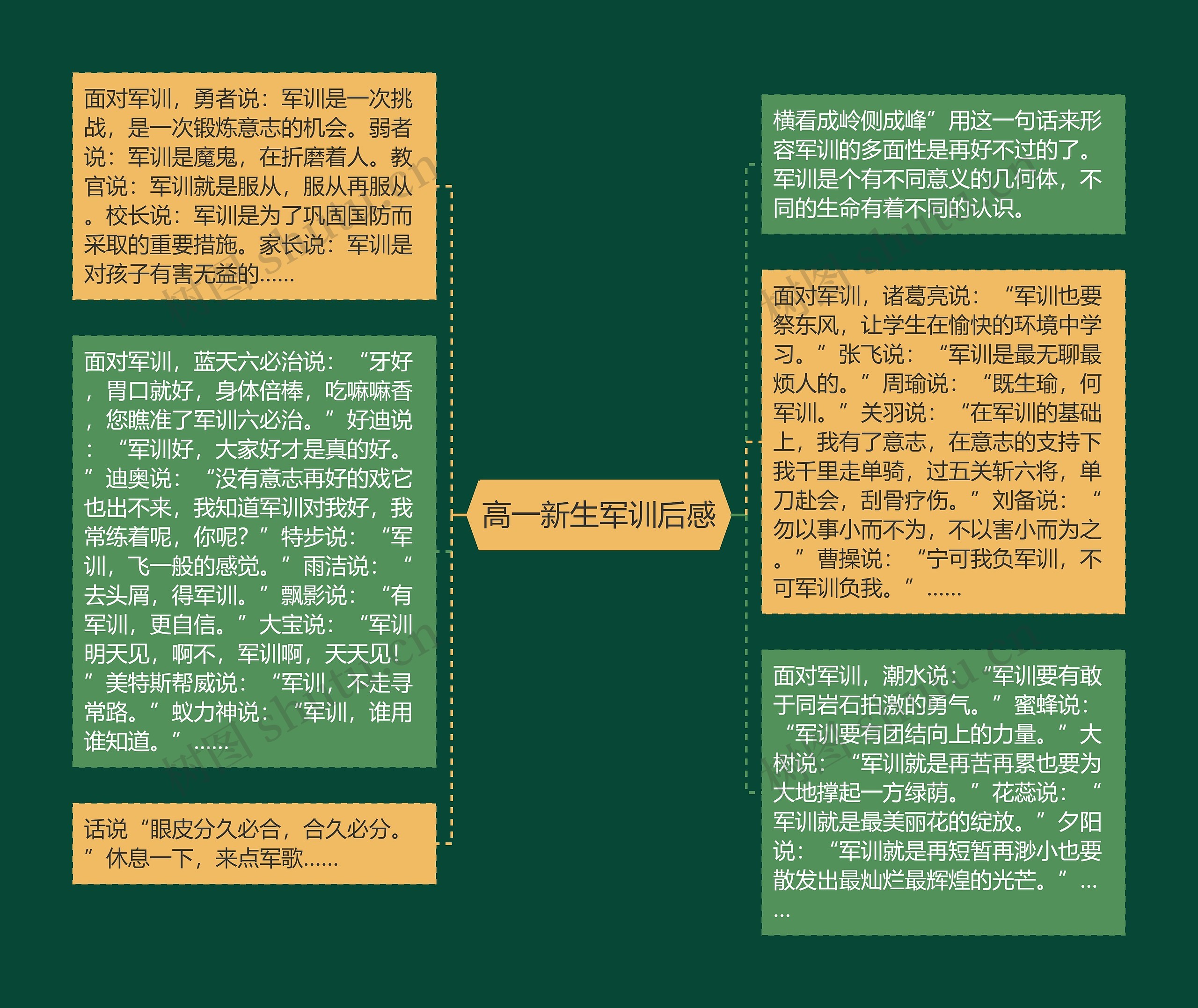 高一新生军训后感