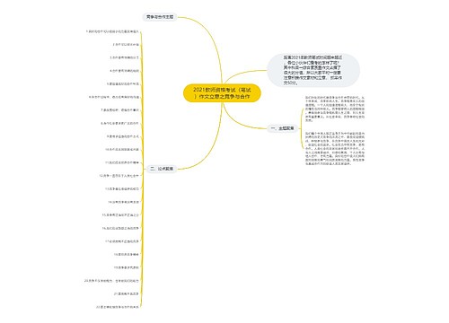 2021教师资格考试（笔试）作文立意之竞争与合作