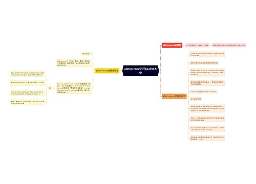 abhorrence的用法总结大全