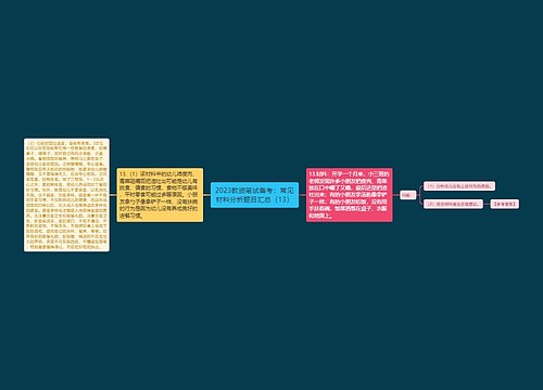 2023教资笔试备考：常见材料分析题目汇总（13）