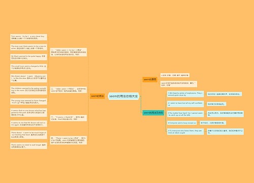 seem的用法总结大全