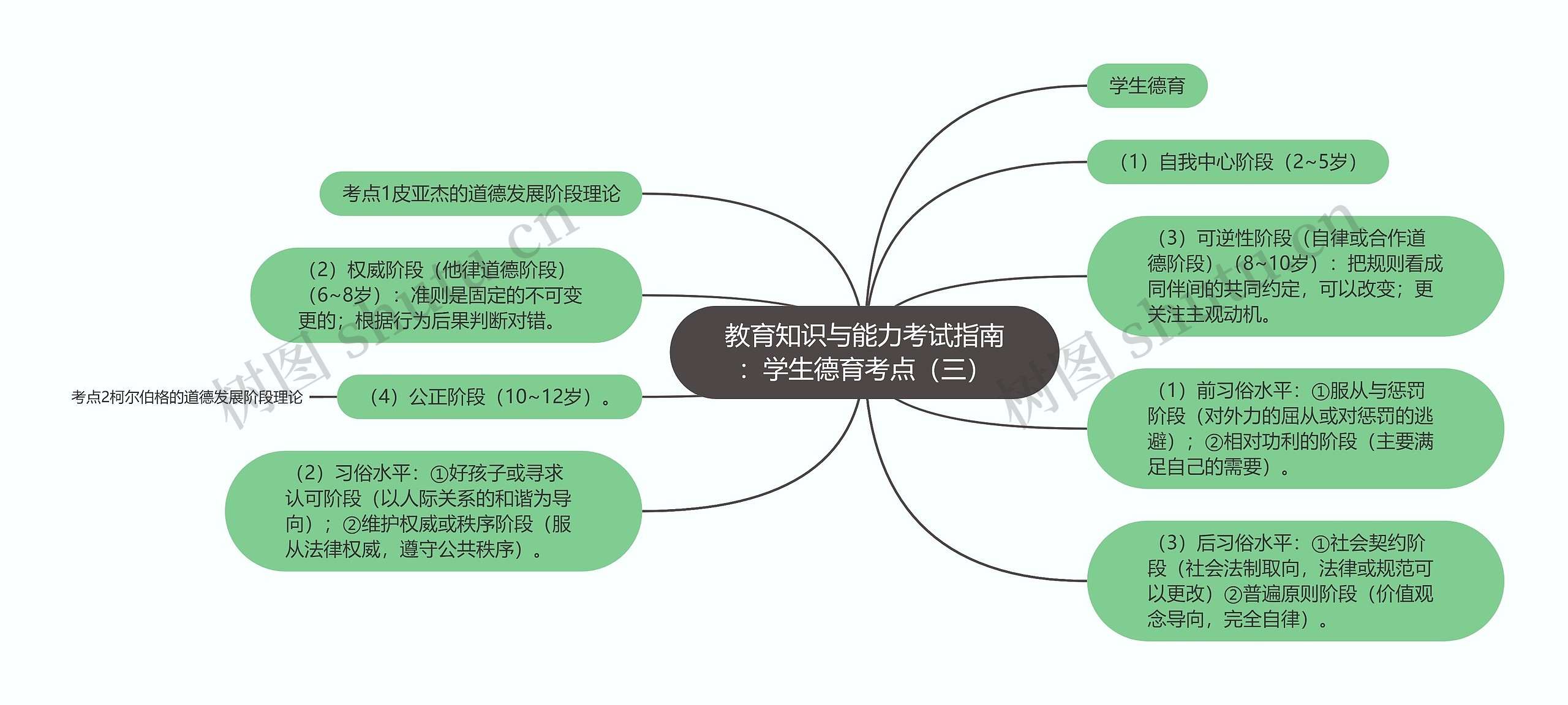 教育知识与能力考试指南：学生德育考点（三）思维导图