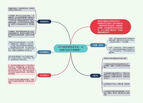 2019教师资格证考试：这些通识知识你要掌握！