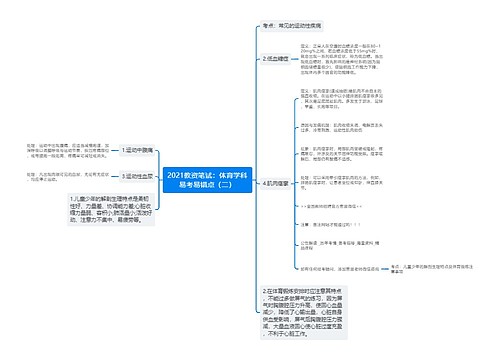 2021教资笔试：体育学科易考易错点（二）