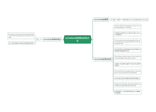 arrowhead的用法总结大全
