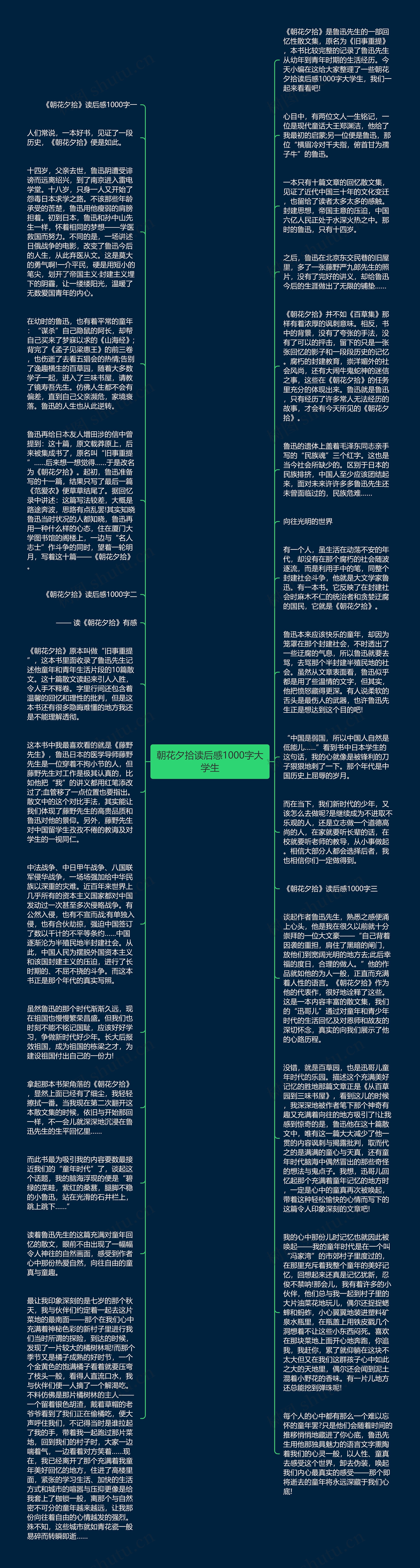 朝花夕拾读后感1000字大学生