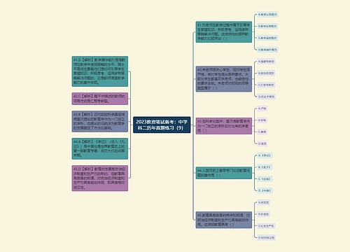 2023教资笔试备考：中学科二历年真题练习（9）