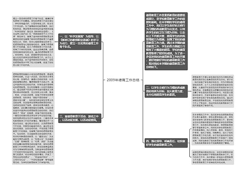 2009年德育工作总结