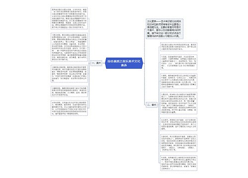 综合素质之音乐美术文化素养