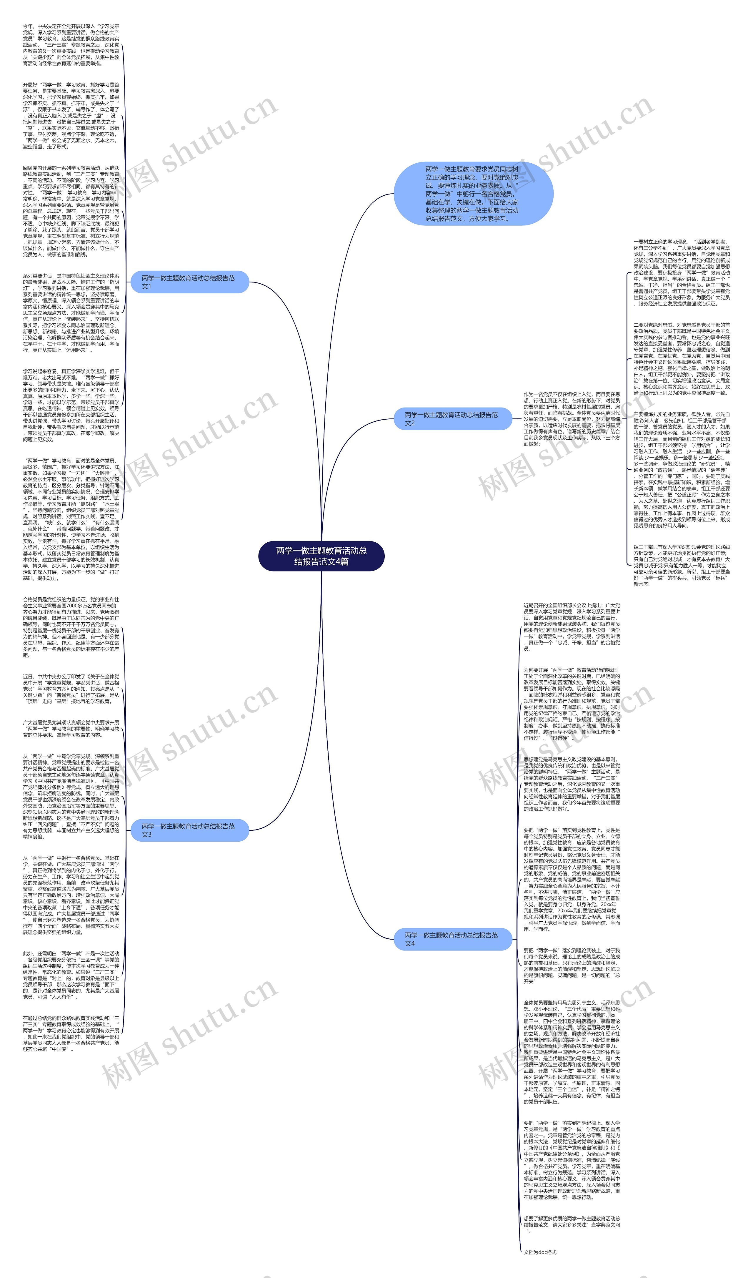 两学一做主题教育活动总结报告范文4篇思维导图