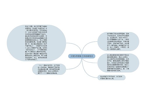 大班5月班级工作总结范文