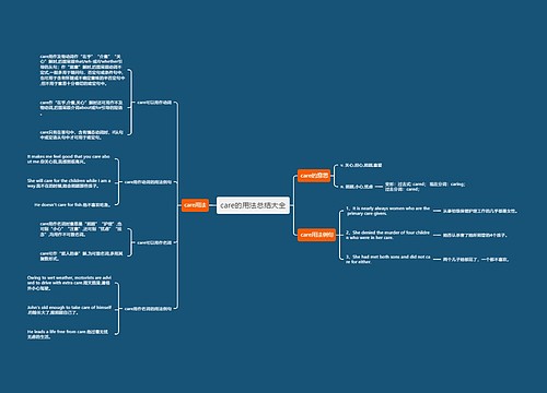 care的用法总结大全