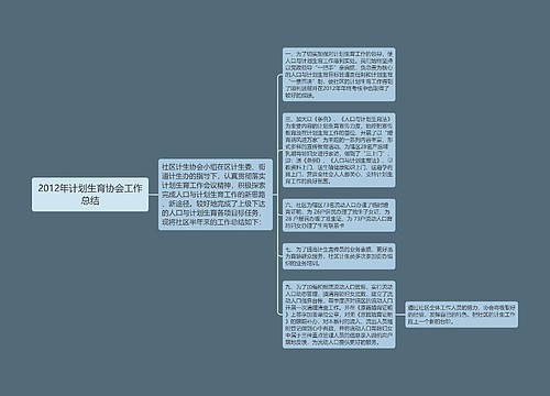 2012年计划生育协会工作总结