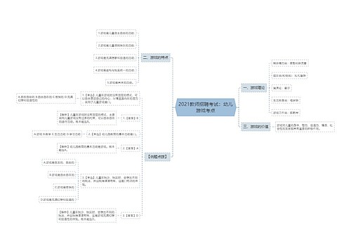 2021教师招聘考试：幼儿游戏考点