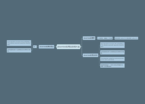 absentee的用法总结大全