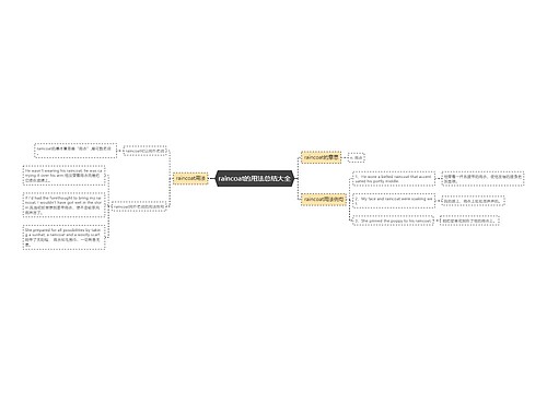 raincoat的用法总结大全