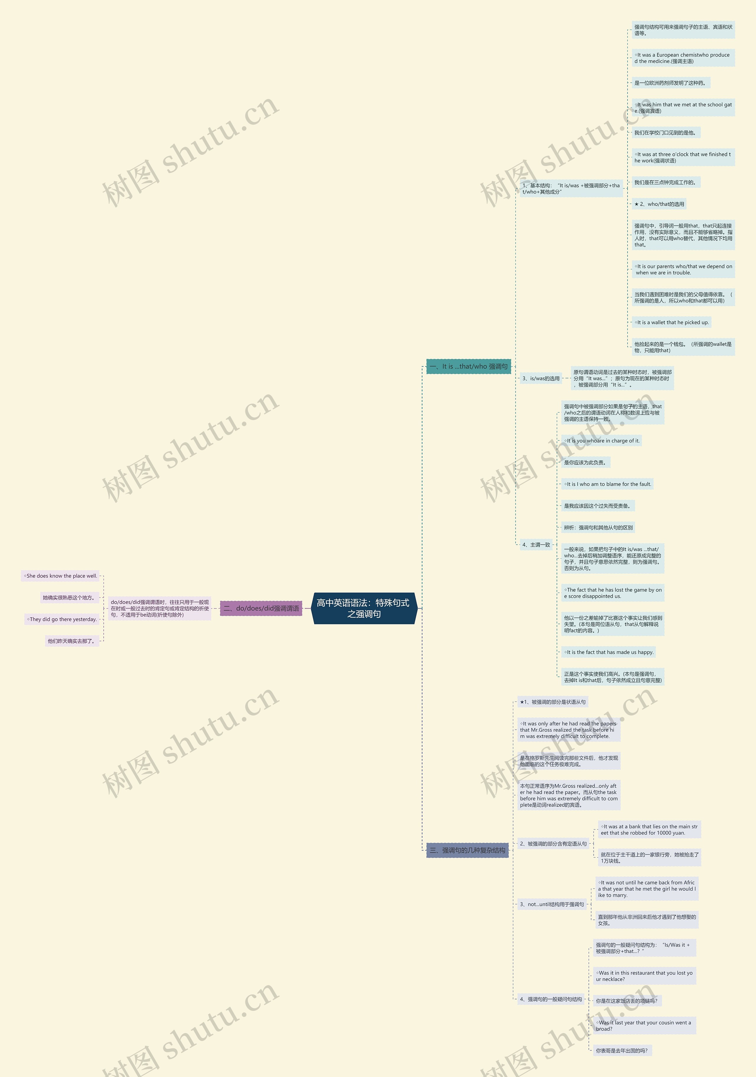 高中英语语法：特殊句式 之强调句思维导图