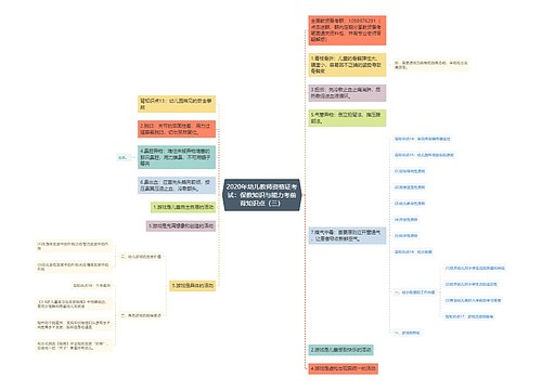 2020年幼儿教师资格证考试：保教知识与能力考前背知识点（三）