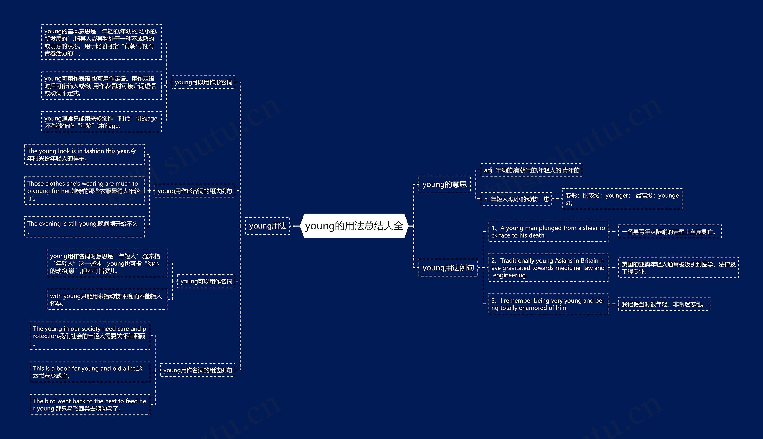 young的用法总结大全思维导图